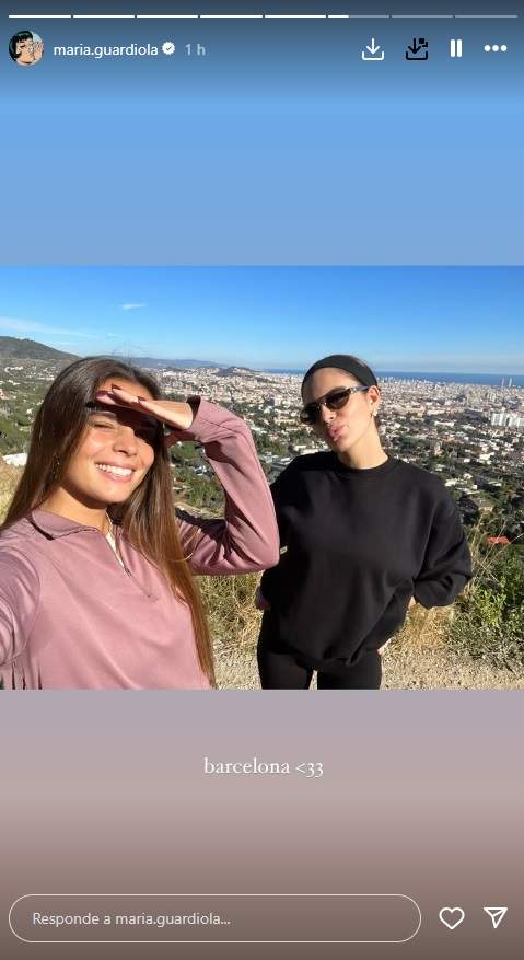 Maria Guardiola a Barcelona amb una amiga Maria Guardiola a Barcelona amb una amiga