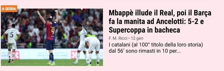 Gazzetta dello Sport Barça Madrid Gazzetta dello Sport Barça Madrid