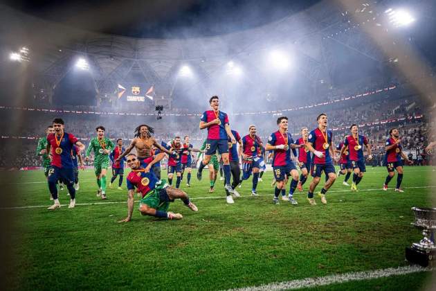 El Barça después de ganar la Supercopa de España / Foto: FC Barcelona El Barça después de ganar la Supercopa de España / Foto: FC Barcelona