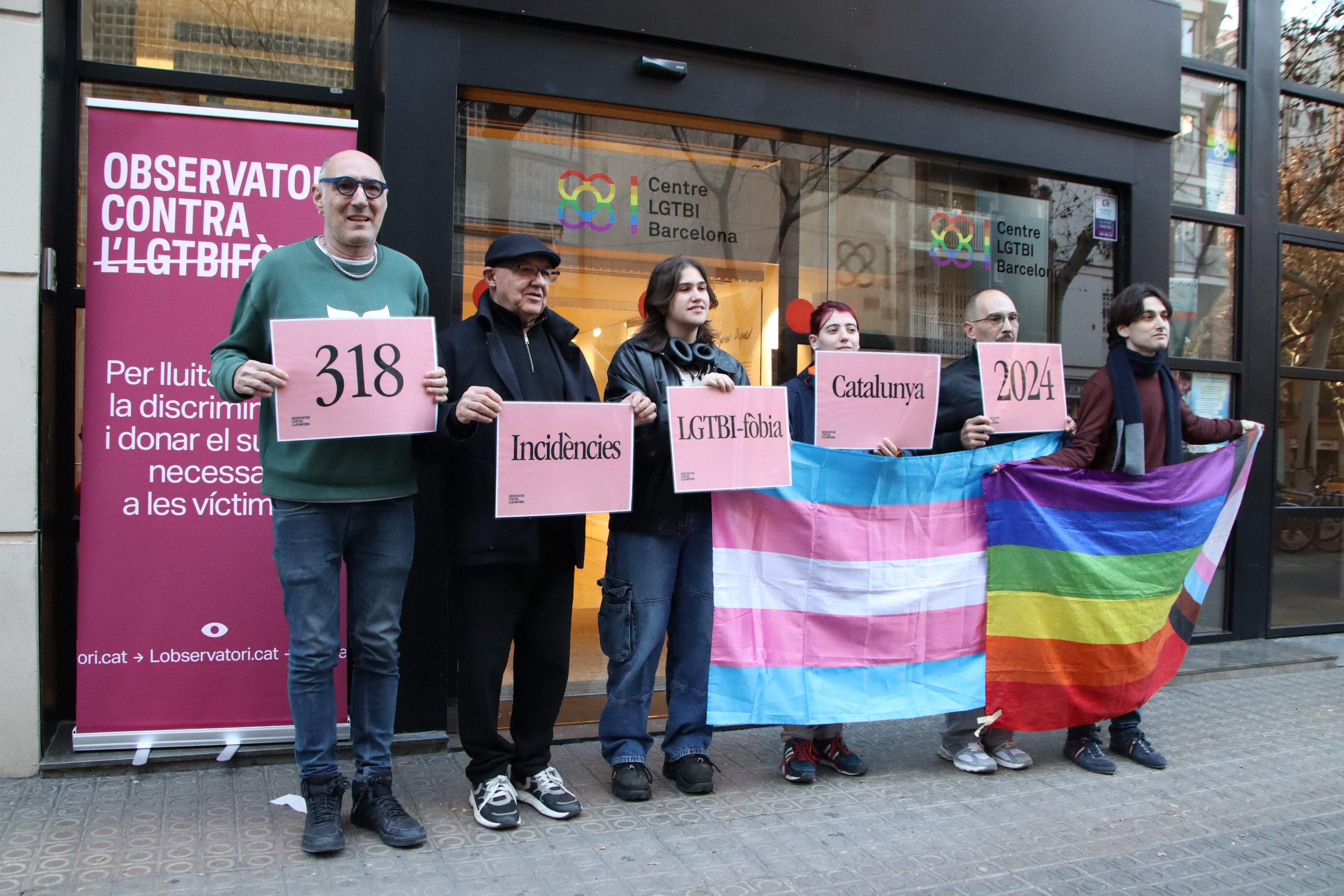Les incidències LGTBI-fòbiques augmenten un 5% el 2024 a Catalunya amb 318 casos