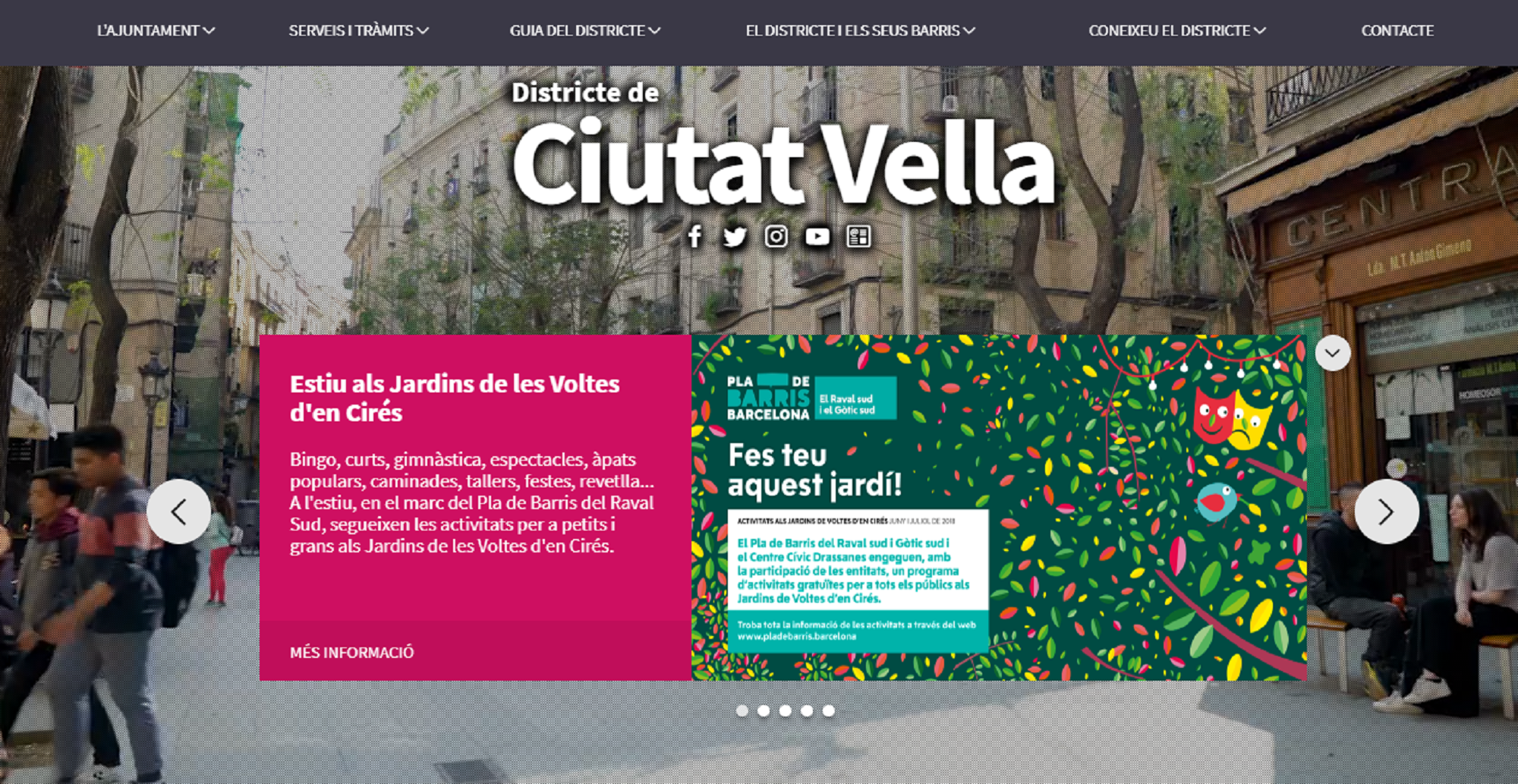 Colau elimina a los presidentes de distrito (todos a la oposición) de la portada de la web