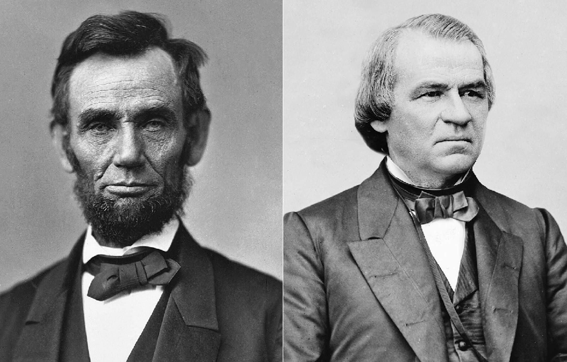 Los presidentes norte americanos Lincoln y Johnson. Font Library of Congres. Washington Los presidentes norte americanos Lincoln y Johnson. Font Library of Congres. Washington