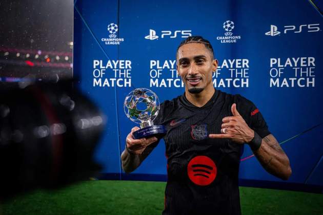 Raphinha, MVP del Benfica - Barça / Foto: FC Barcelona Raphinha, MVP del Benfica - Barça / Foto: FC Barcelona