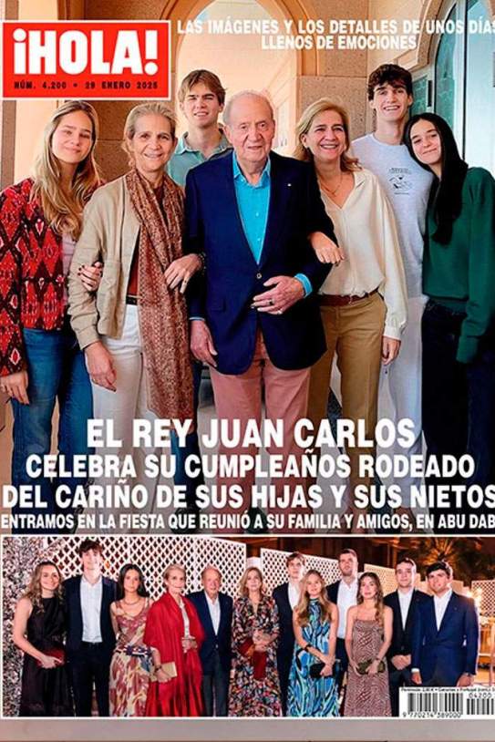 Joan Carles i família en el seu 87 aniversari / HOLA! Joan Carles i família en el seu 87 aniversari / HOLA!