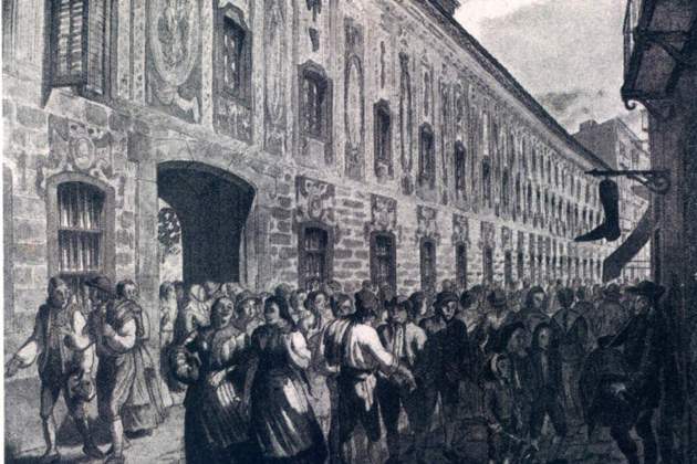 Fábrica de Barcelona (siglo XVIII). Fuente: Arxiu Historic de la ciudad de Barcelona Fábrica de Barcelona (siglo XVIII). Fuente: Arxiu Historic de la ciudad de Barcelona
