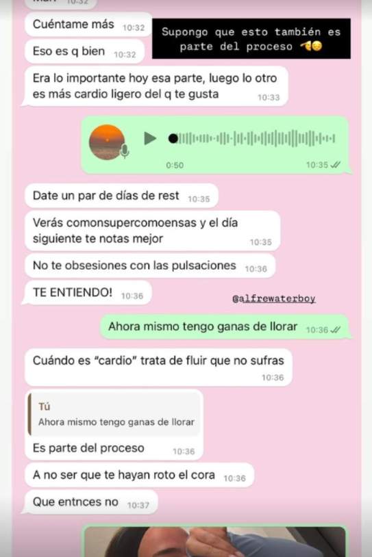 Laura Escanes conversa con su entrenador Instagram Laura Escanes conversa con su entrenador Instagram