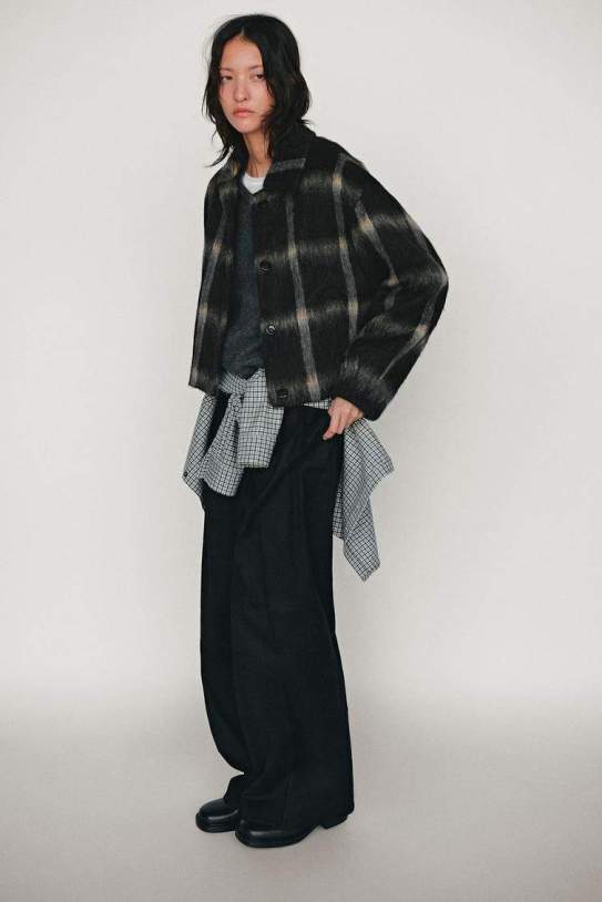 Chaqueta cuadros detalle tejido1