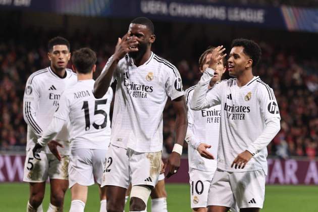 Rodrygo Rüdiger celebran gol Brest / Foto: EFE Rodrygo Rüdiger celebran gol Brest / Foto: EFE