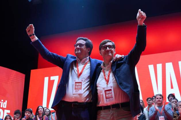 Óscar López i Salvador Illa al Congrés del PSOE de Madrid Europa Press Óscar López i Salvador Illa al Congrés del PSOE de Madrid Europa Press