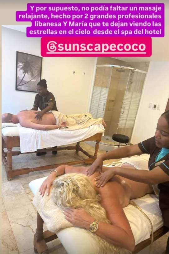 Letizia Sabater en un masaje / Instagram Letizia Sabater en un masaje / Instagram