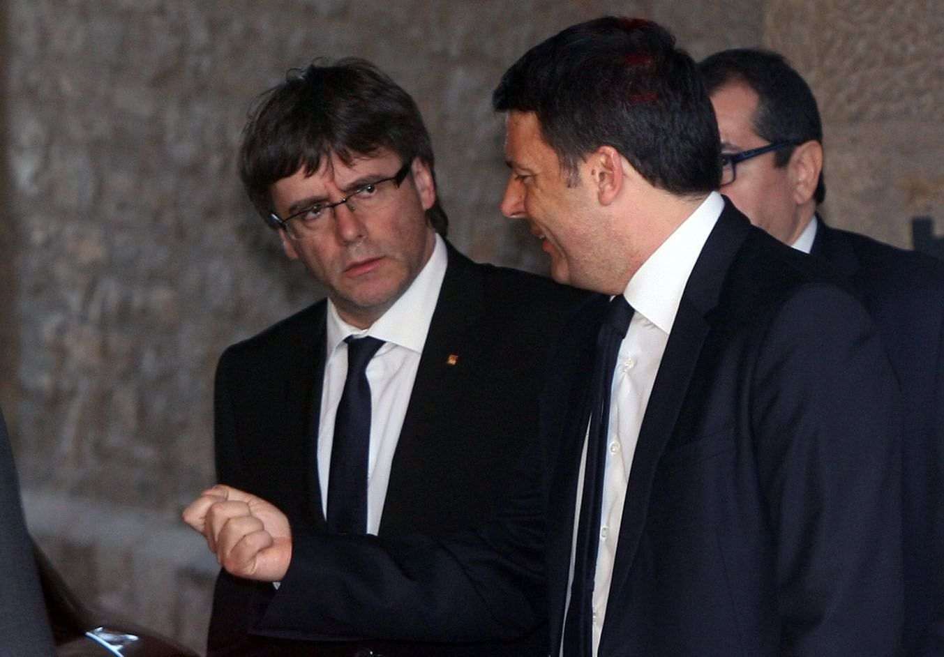 La Moncloa ordenó que Puigdemont no acompañara a Renzi