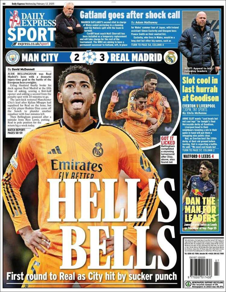 Daily Express Sport Portada 12 02 2025 Daily Express Sport Portada 12 02 2025