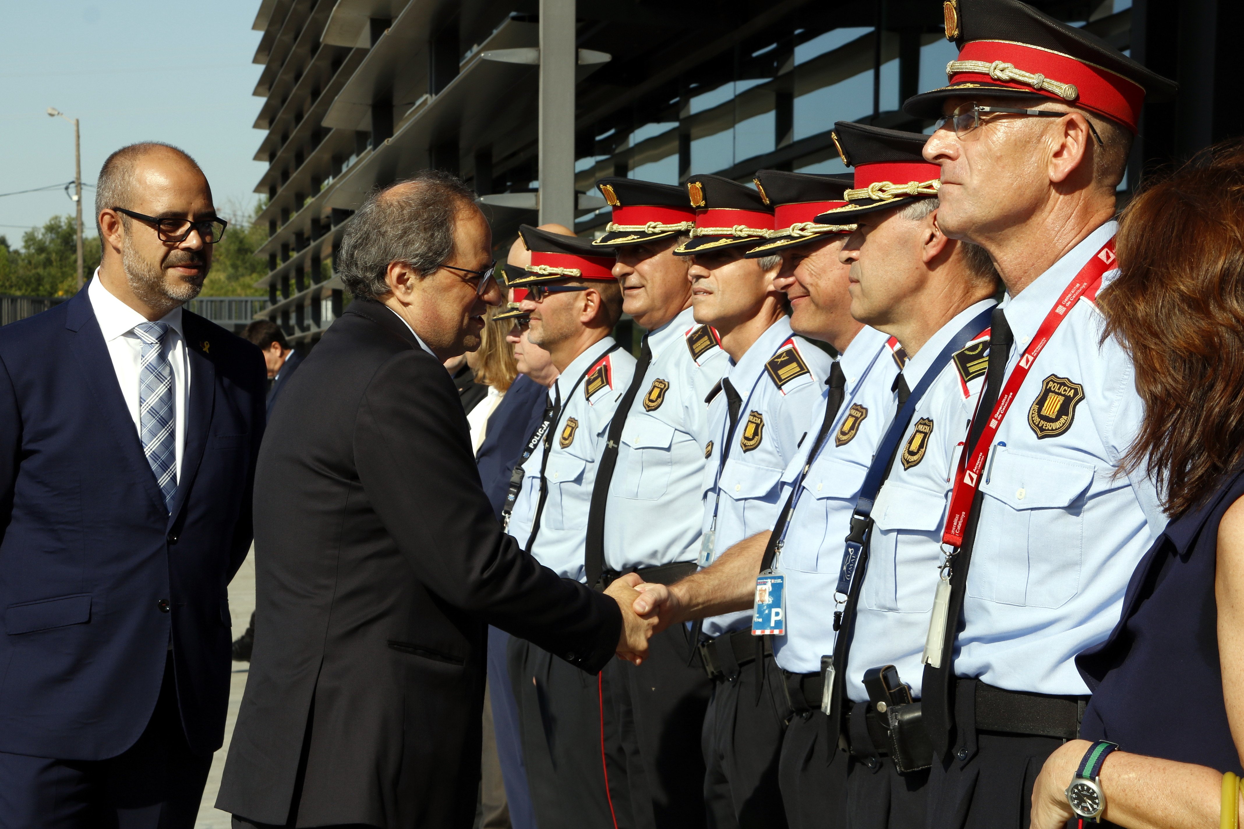 Spain prevents Catalan police accompanying president Torra to Brussels as bodyguards