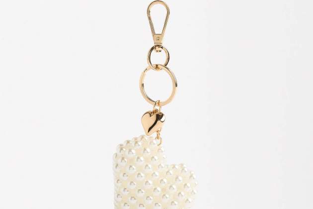 Clauer charm amb cor i perla Clauer charm amb cor i perla