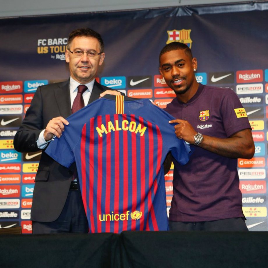 Malcom Bartomeu FC Barcelona presentació Malcom Bartomeu FC Barcelona presentació