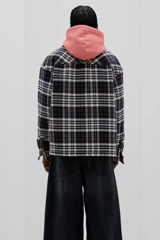 Sobrecamisa de franela Oversized Fit Sobrecamisa de franela Oversized Fit