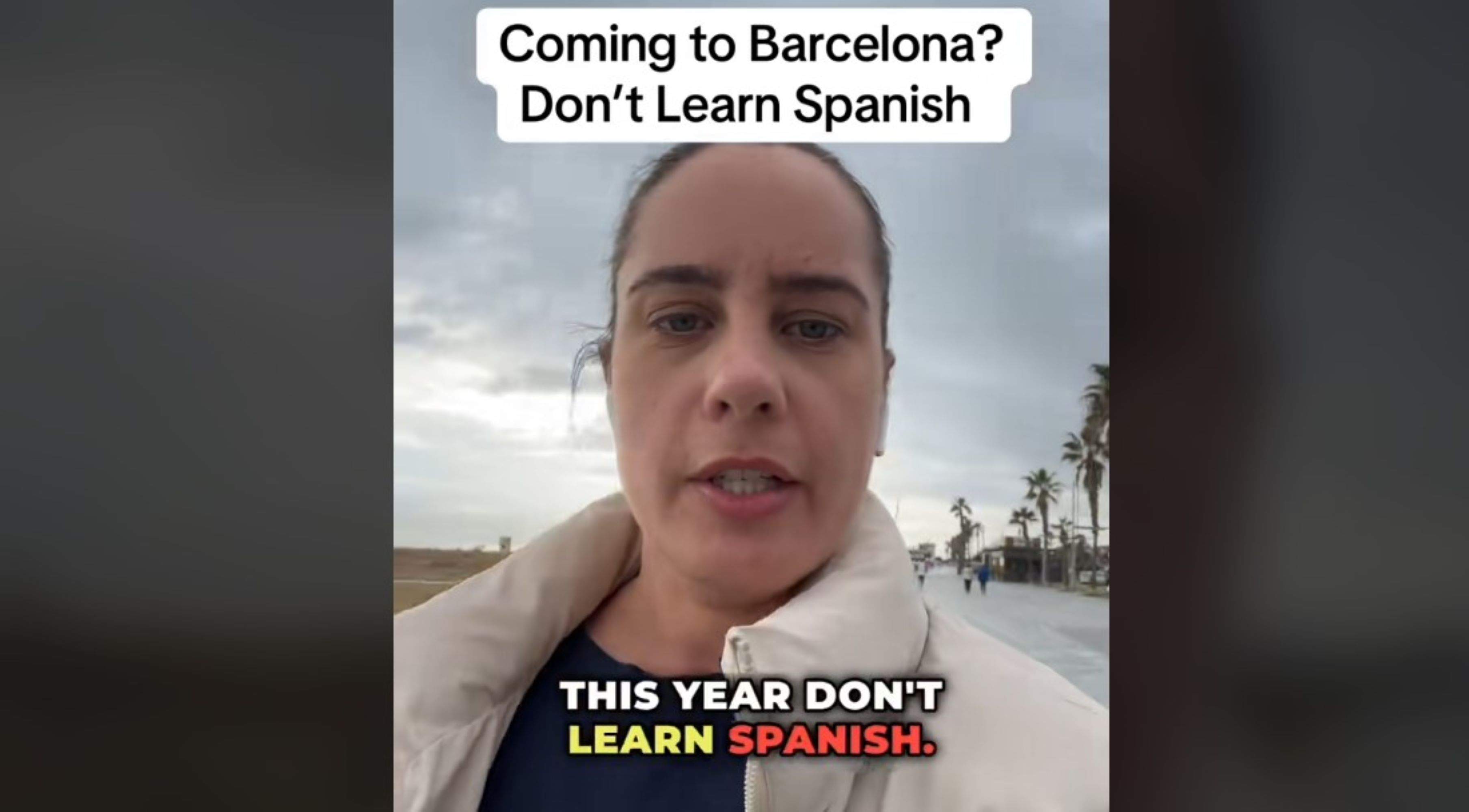 Una tiktoker inglesa avisa a los turistas que visitan Catalunya: ¿"Vienes a Barcelona? No aprendas castellano"