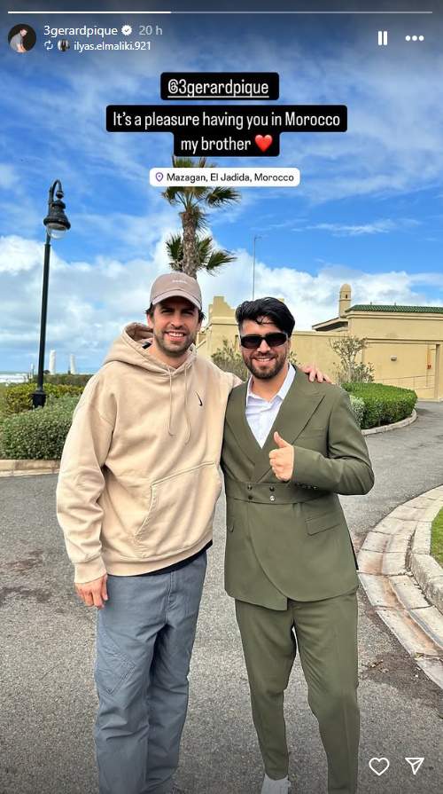 Piqué en Marruecos, Instagram