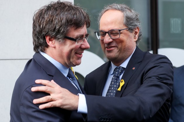 Carles Puigdemont Quim Torra Delegació UE - EFE Carles Puigdemont Quim Torra Delegació UE - EFE
