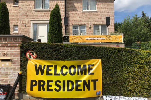 Pancarta Welcome president Waterloo Marta Lasalas Pancarta Welcome president Waterloo Marta Lasalas