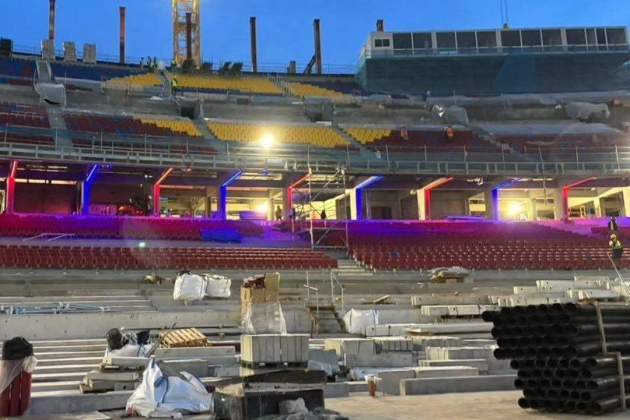 campo nueve luces / Foto: Telegram Obras Espacio Barça campo nueve luces / Foto: Telegram Obras Espacio Barça