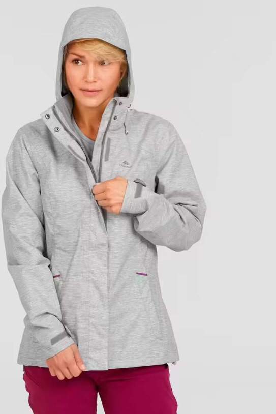 Chaqueta impermeable montaña y trekking para mujer MH100 Quechua1 Chaqueta impermeable montaña y trekking para mujer MH100 Quechua1
