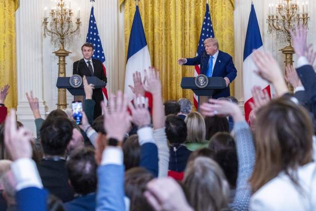 trump macron roda de premsa efe trump macron roda de premsa efe