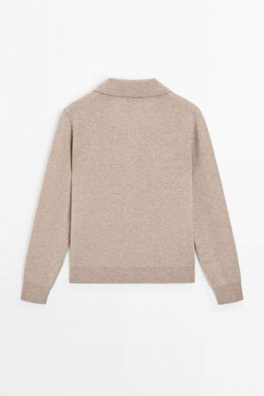 Jersey punto polo 100% cashmere