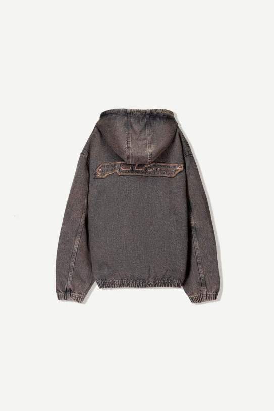 Cazadora denim capucha parches Cazadora denim capucha parches