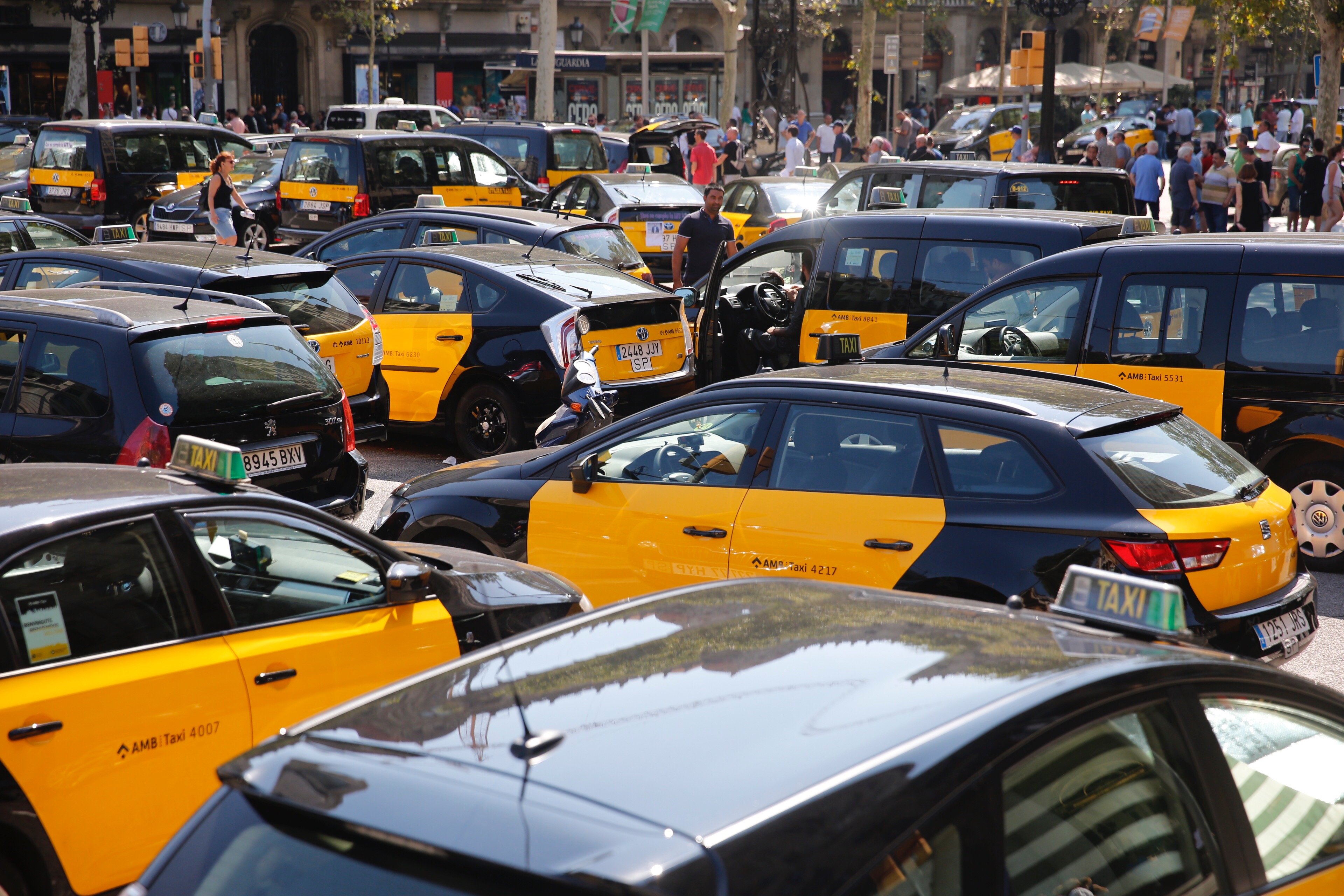 Los taxistas harán más movilizaciones ante el "silencio político" sobre el decreto de las VTC