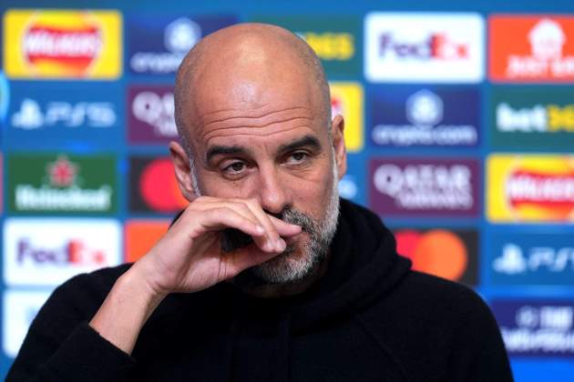 Pep Guardiola serio rueda de prensa Pep Guardiola serio rueda de prensa