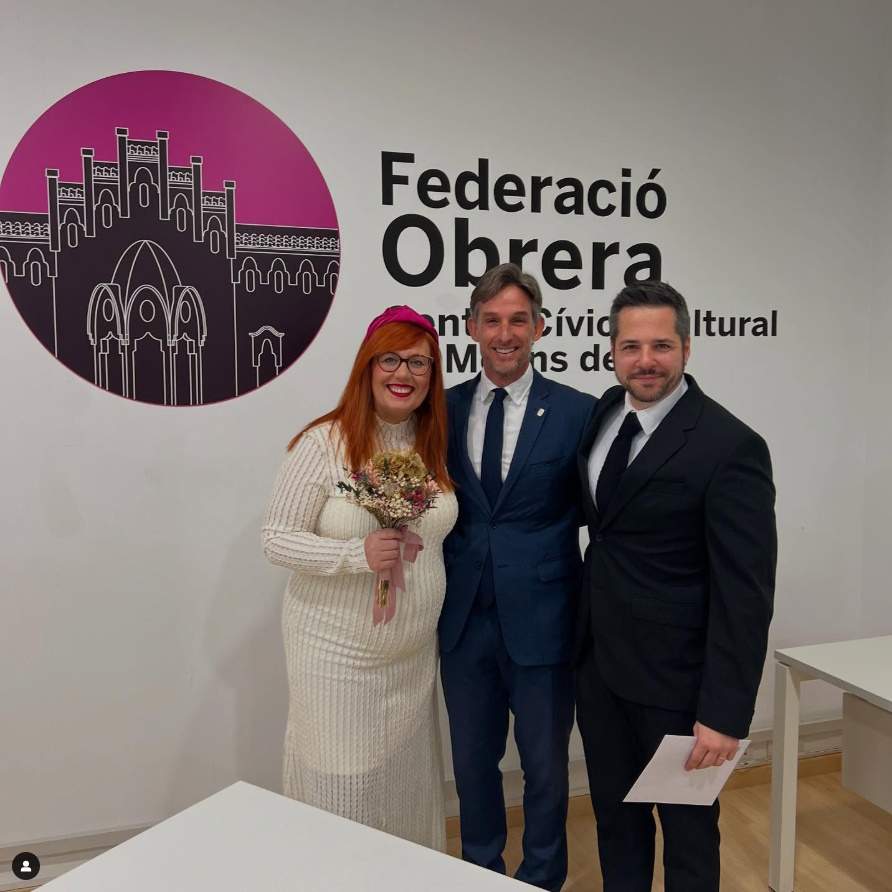 Elisedna Carod i Xavi Fernández amb l'alcalde de Molins, Ig Elisedna Carod i Xavi Fernández amb l'alcalde de Molins, Ig