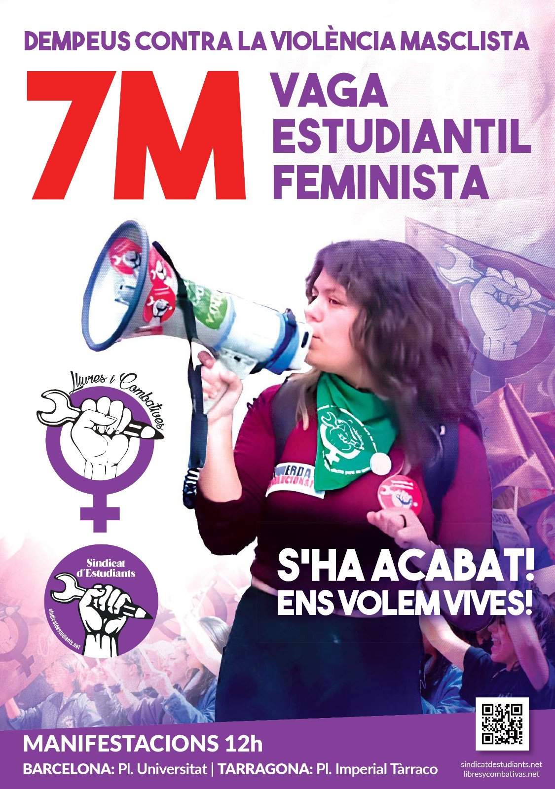 manifestacio 8M sindicat d'estudiants manifestacio 8M sindicat d'estudiants