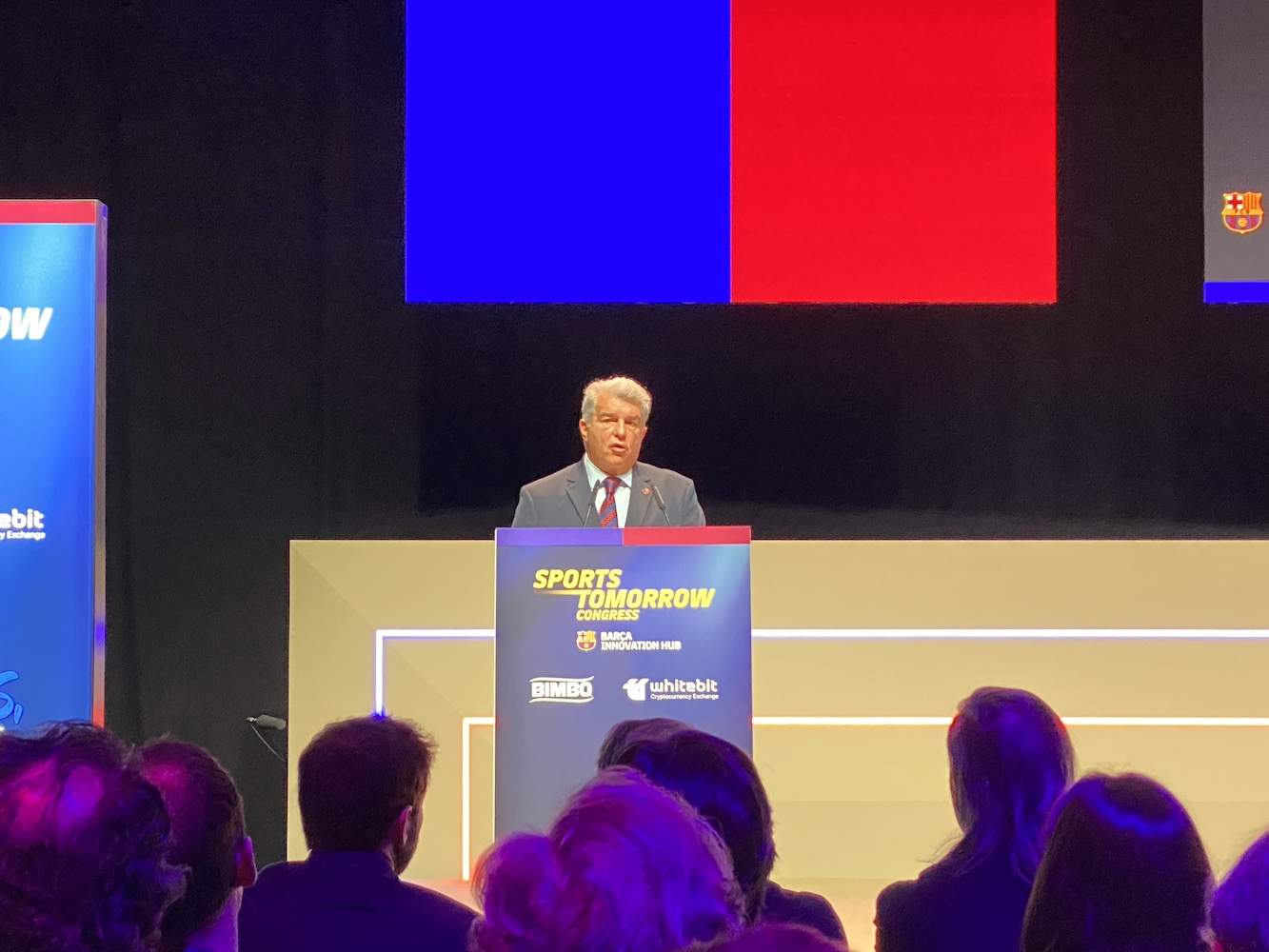 Joan Laporta, cauto con la Champions League desde el Mobile World Congress 2025