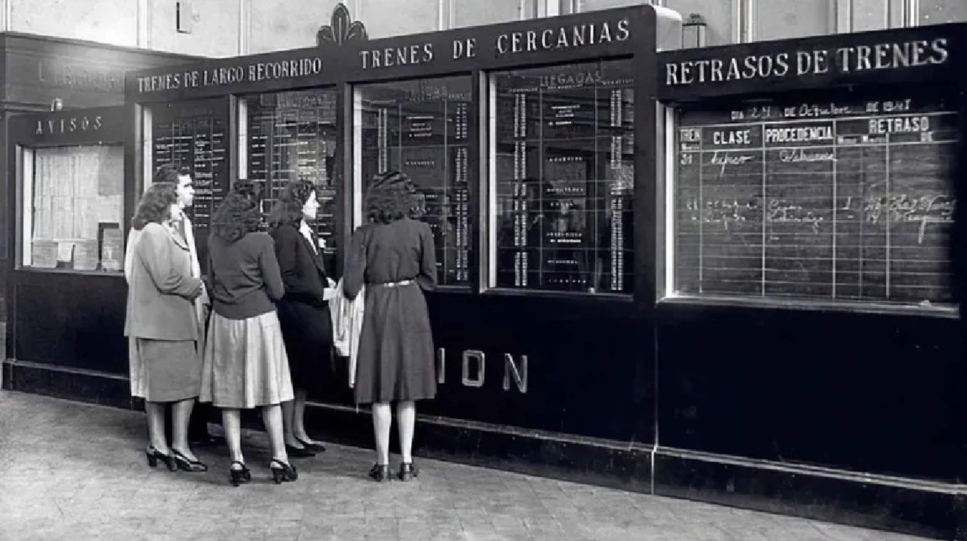 Panel d'informació de l'estació del Nord de Madrid. Font Blog Treneando (1)