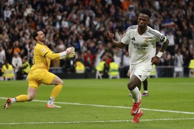 Vínicius celebra su gol en el Real Madrid - Rayo Vallecano / Foto: EFE Vínicius celebra su gol en el Real Madrid - Rayo Vallecano / Foto: EFE