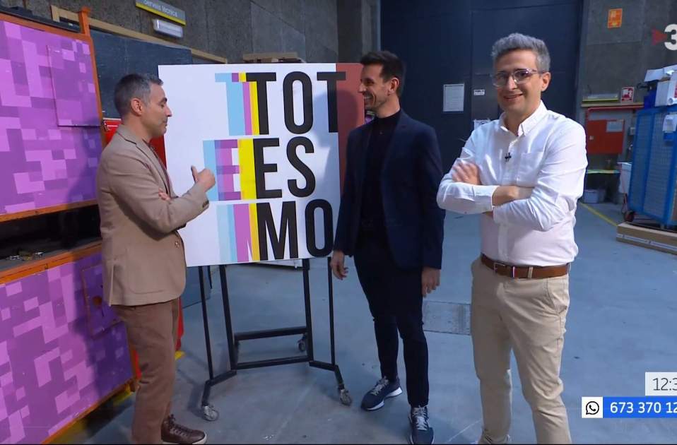 Los tres copresentadores de Todo se mueve, TV3 Los tres copresentadores de Todo se mueve, TV3