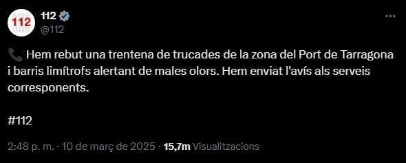 112 males olors Tarragona 112 males olors Tarragona