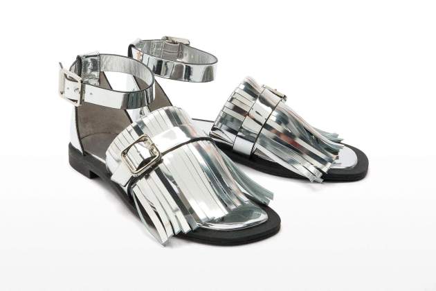 Sandalias con piel metalizadas Sandalias con piel metalizadas