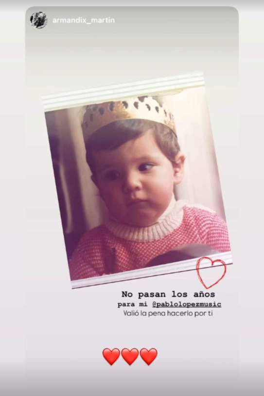 La fotografía de pequeño de Pablo López / Instagram La fotografía de pequeño de Pablo López / Instagram