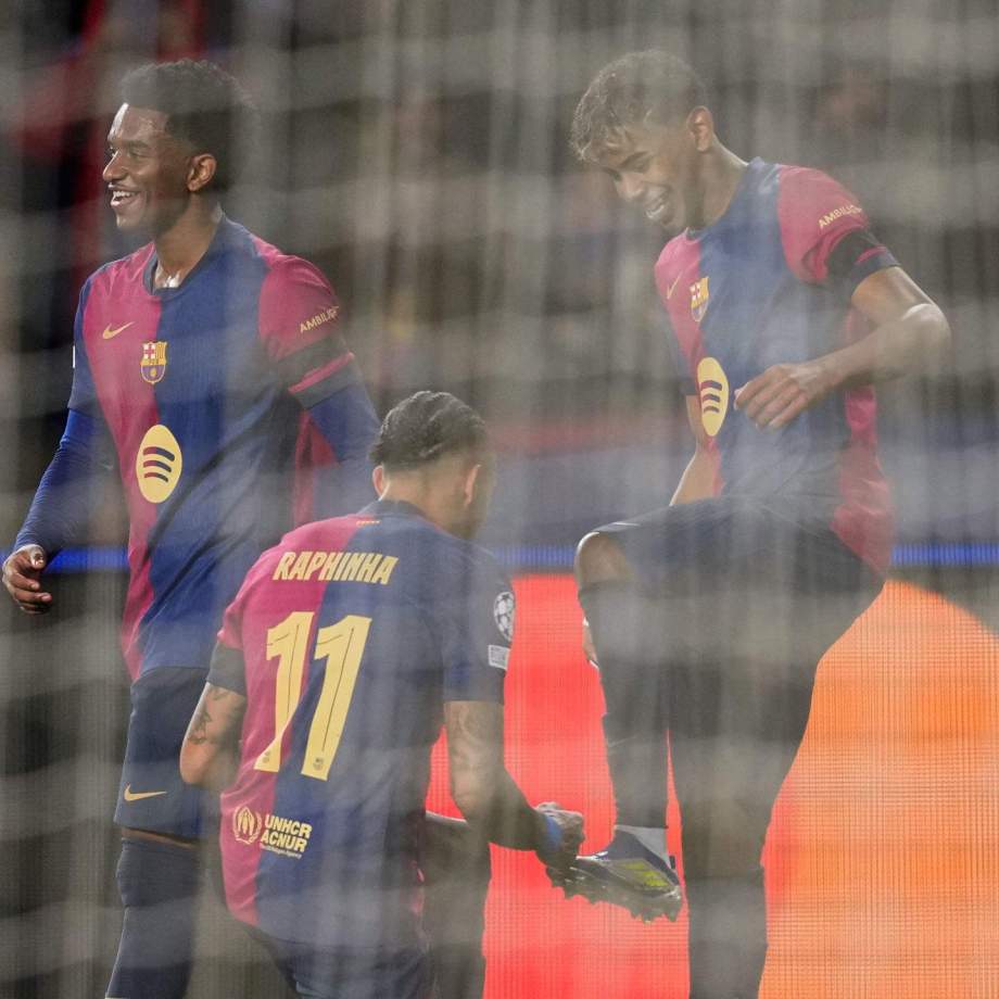 Barça Benfica Raphinha Lamine EFE Barça Benfica Raphinha Lamine EFE