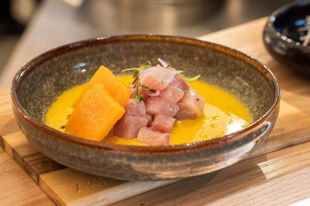 El ceviche d’hamachi de l’Akiro / Foto: Marta Garreta El ceviche d’hamachi de l’Akiro / Foto: Marta Garreta