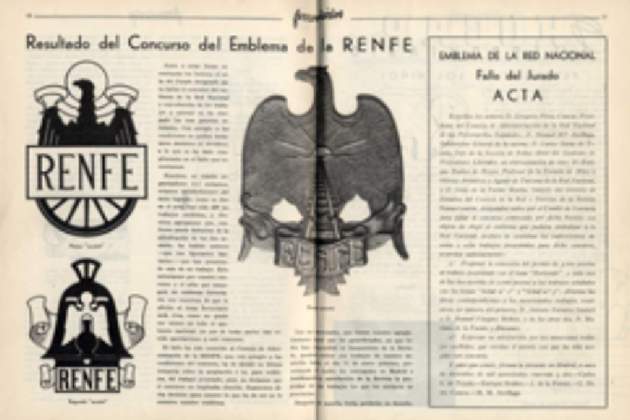 Publicació del resultat del concurs de disseny del logotip de Renfe. Font: Fundació Renfe (1) Publicació del resultat del concurs de disseny del logotip de Renfe. Font: Fundació Renfe (1)