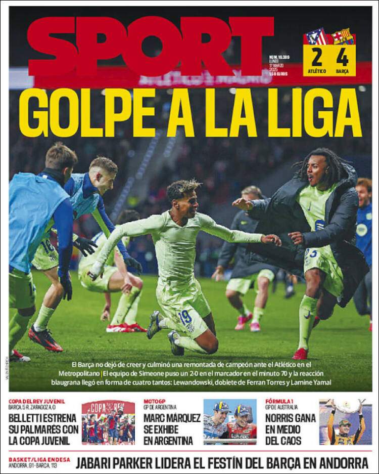 Sport Portada 17 03 2025 Sport Portada 17 03 2025
