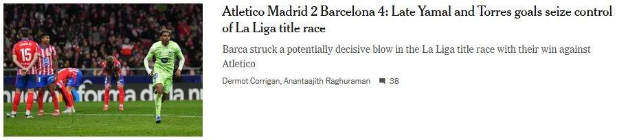 The Athletic New York Times Barça Atlético de Madrid 17 03 2025 The Athletic New York Times Barça Atlético de Madrid 17 03 2025