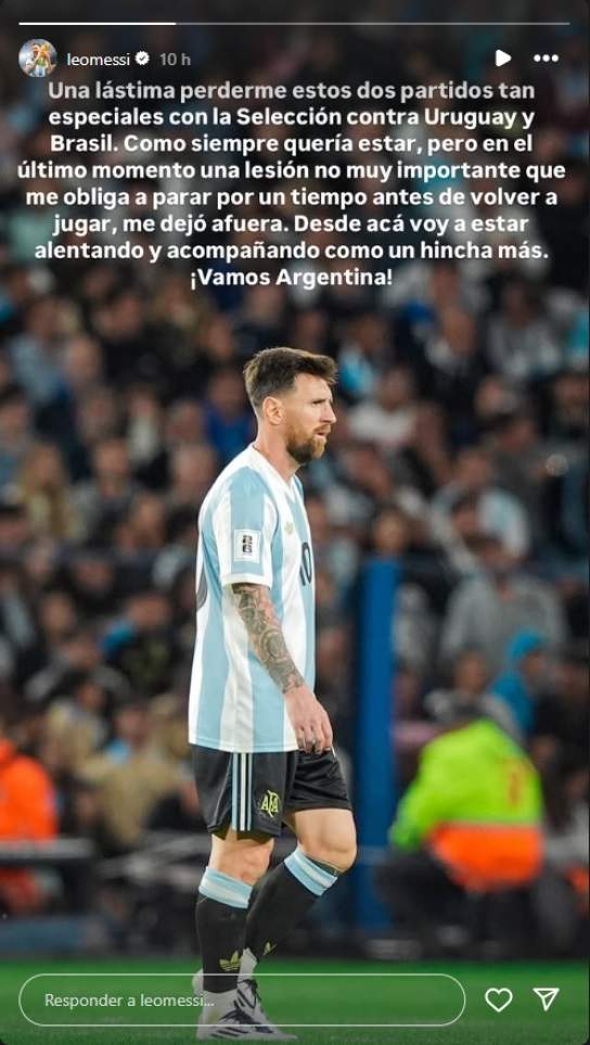 Leo Messi lesión Instagram Leo Messi lesión Instagram