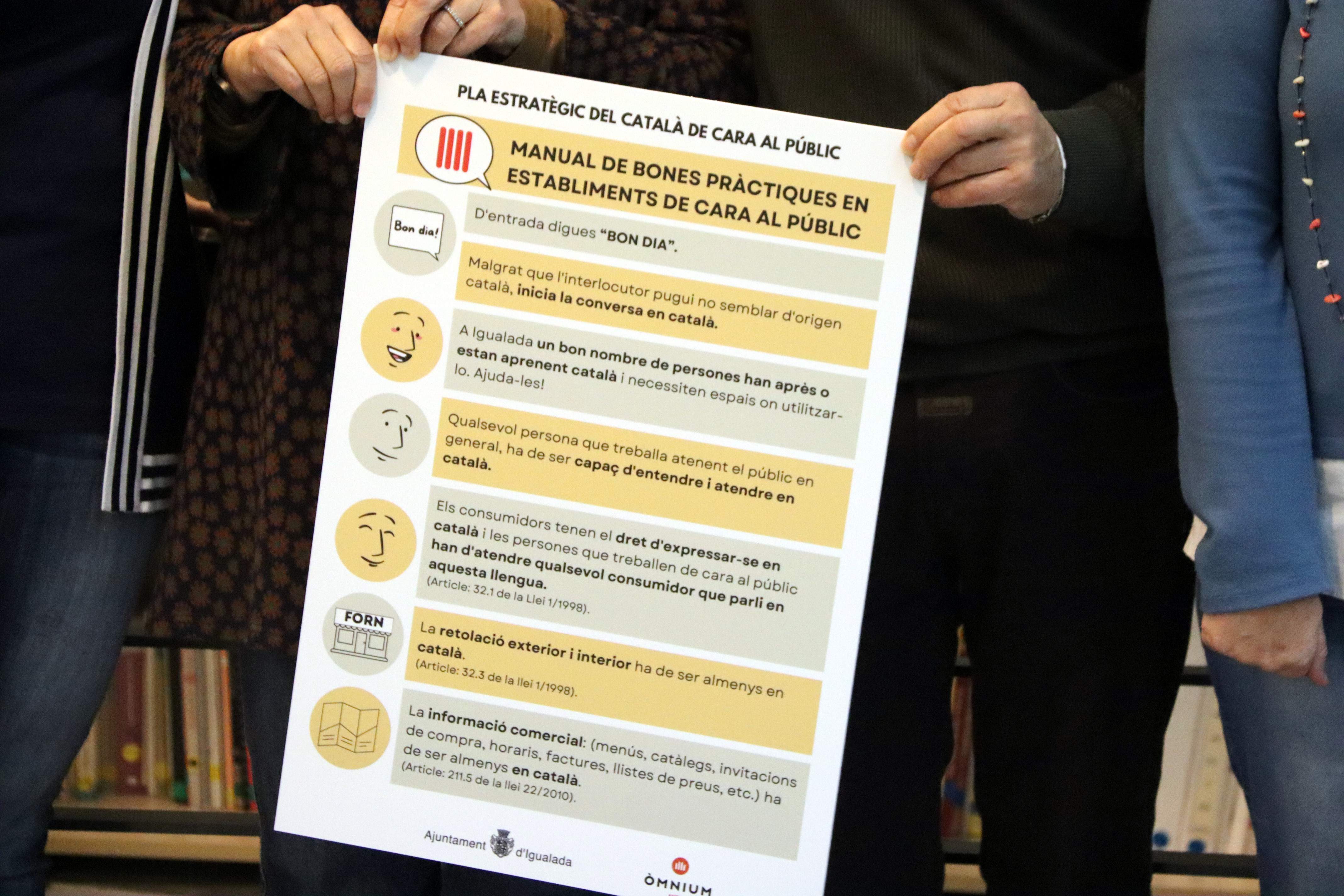 Aquesta és la campanya d'Igualada per millorar l'ús del català en empreses i establiments de cara al públic