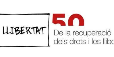 Logotip 50 anys mort de Franco Logotip 50 anys mort de Franco