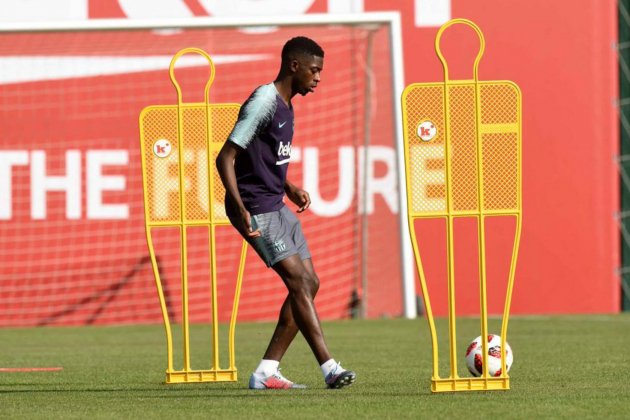 Ousmane Dembélé entrenamiento Barça FCB