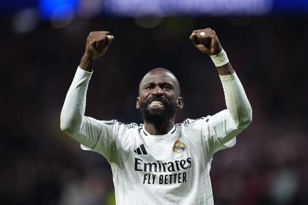Antonio Rüdiger celebra la victoria contra el Atlético cono el Real Madrid / Foto: Europa Press Antonio Rüdiger celebra la victoria contra el Atlético cono el Real Madrid / Foto: Europa Press